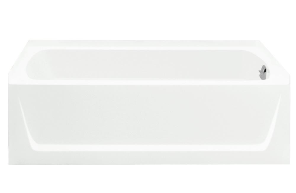 Sterling White 60 x 32-1/8 in. Soaker Alcove Bathtub Right Drain 