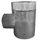 6 x 6 x 6 x 10-1/2 in. Duct Tee with Crimp
