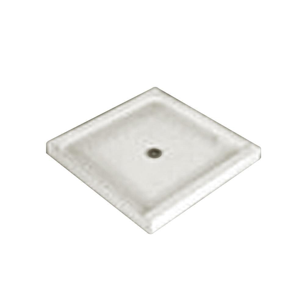 FIAT Products Black/White 30 in. Single Threshold Shower Floor with Center Drain 