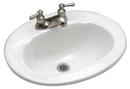 23 x 19 in. Oval Drop-in Bathroom Sink in White