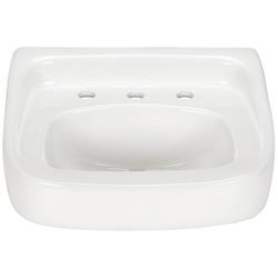 21-1/2 in. Wall Mount Rectangular Vitreous China Bathroom Sink in White