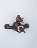 Perrin & Rowe&reg; Polished Nickel Double Cross Handle Thermostatic Expansion Shower Mixing Valve 
