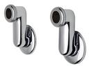 Cisal Set of Eccentric Wall Unions in Polished Chrome