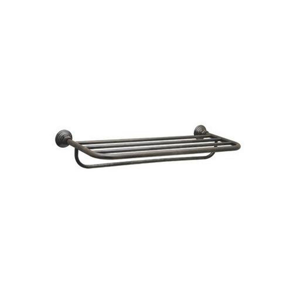 ROHL&reg; Tuscan Brass 23-1/2 in. Towel Shelf and Bar 