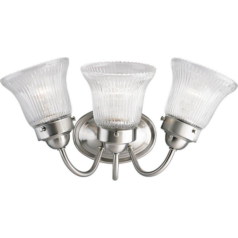 Progress Lighting Brushed Nickel 16-1/8 in. 100W 3-Light Vanity Fixture 