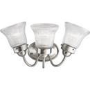 Progress Lighting Brushed Nickel 16-1/8 in. 100W 3-Light Vanity Fixture 