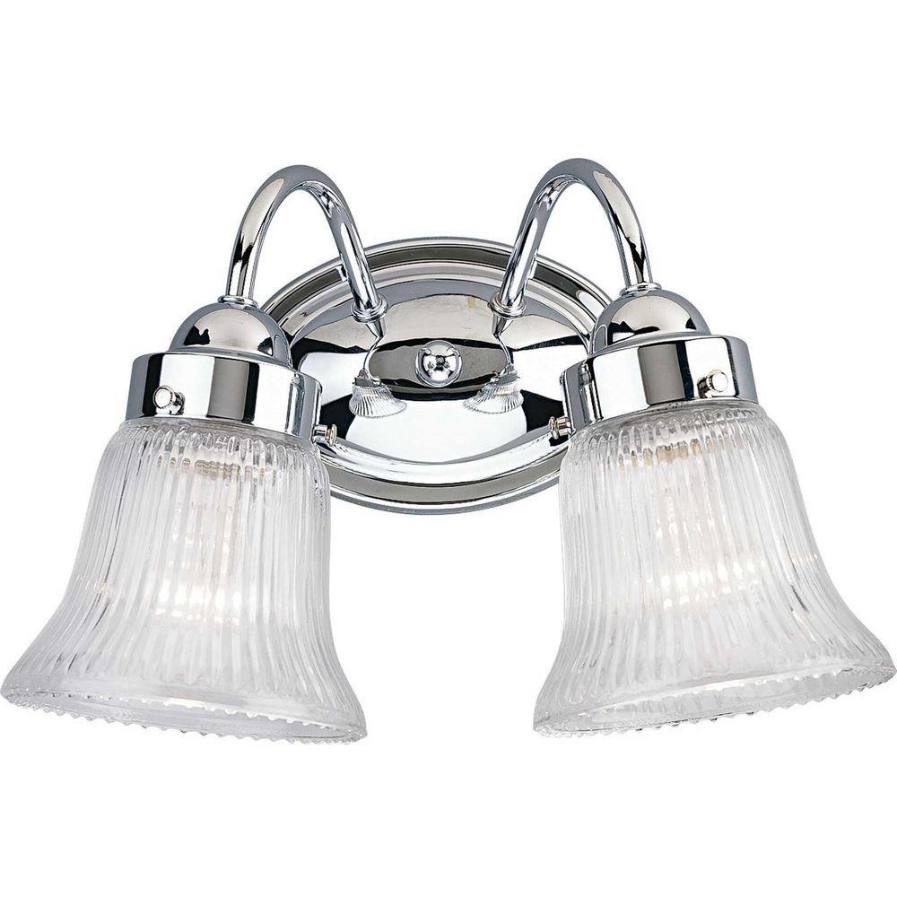 Progress Lighting Polished Chrome 100W 2-Light Medium Base Bath Bracket 