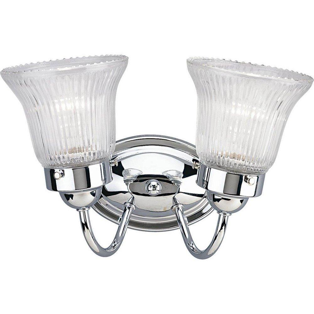 Progress Lighting Polished Chrome 100W 2-Light Medium Base Bath Bracket 
