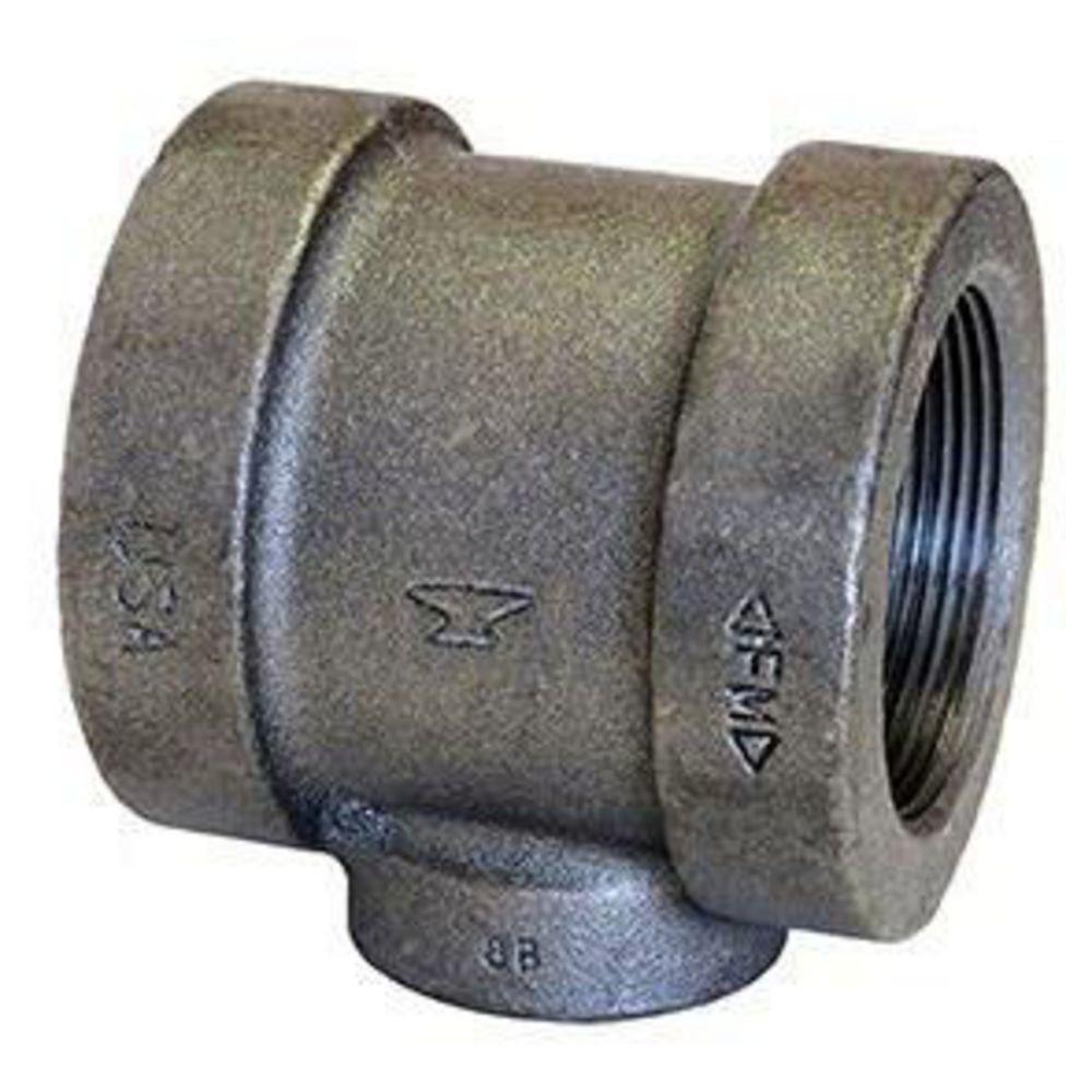 4 X 4 X 1-1/2 Black Cast Iron 125# Tee 