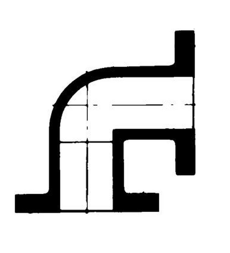 Fiber Glass System/Smith Fibercast Flanged Fiberglass 90 Degree Elbow 