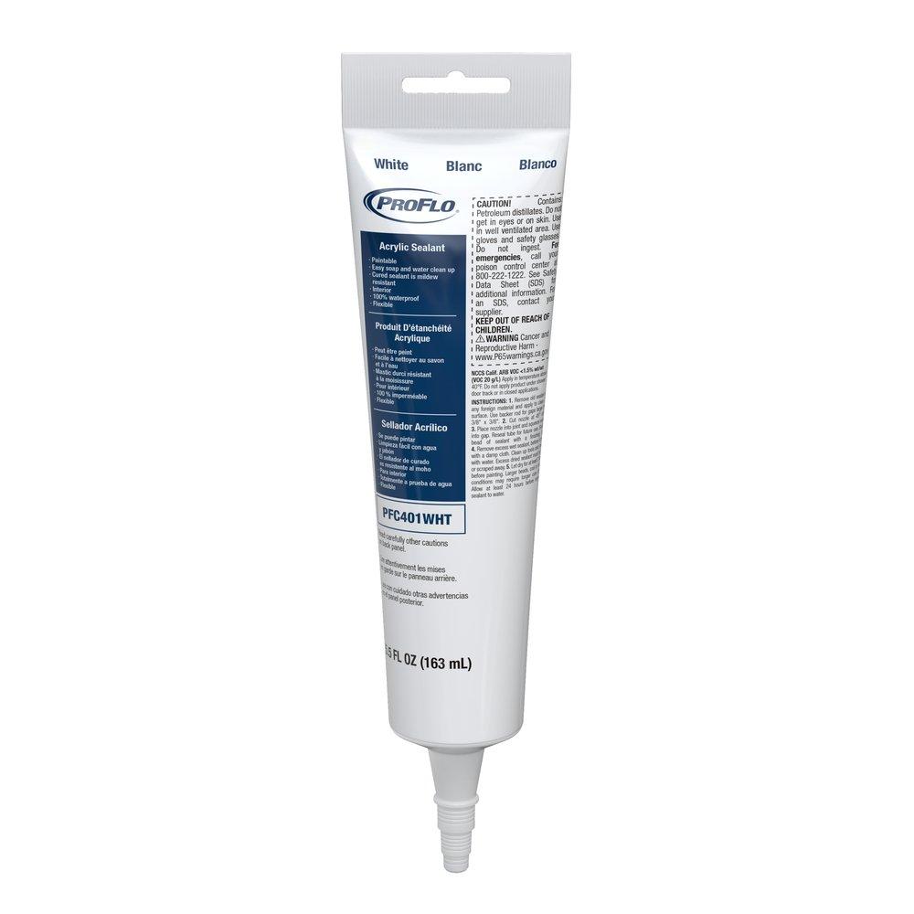 PROFLO® PFC400 Series 5.5 oz. Kitchen & Bath Acrylic Caulk in 