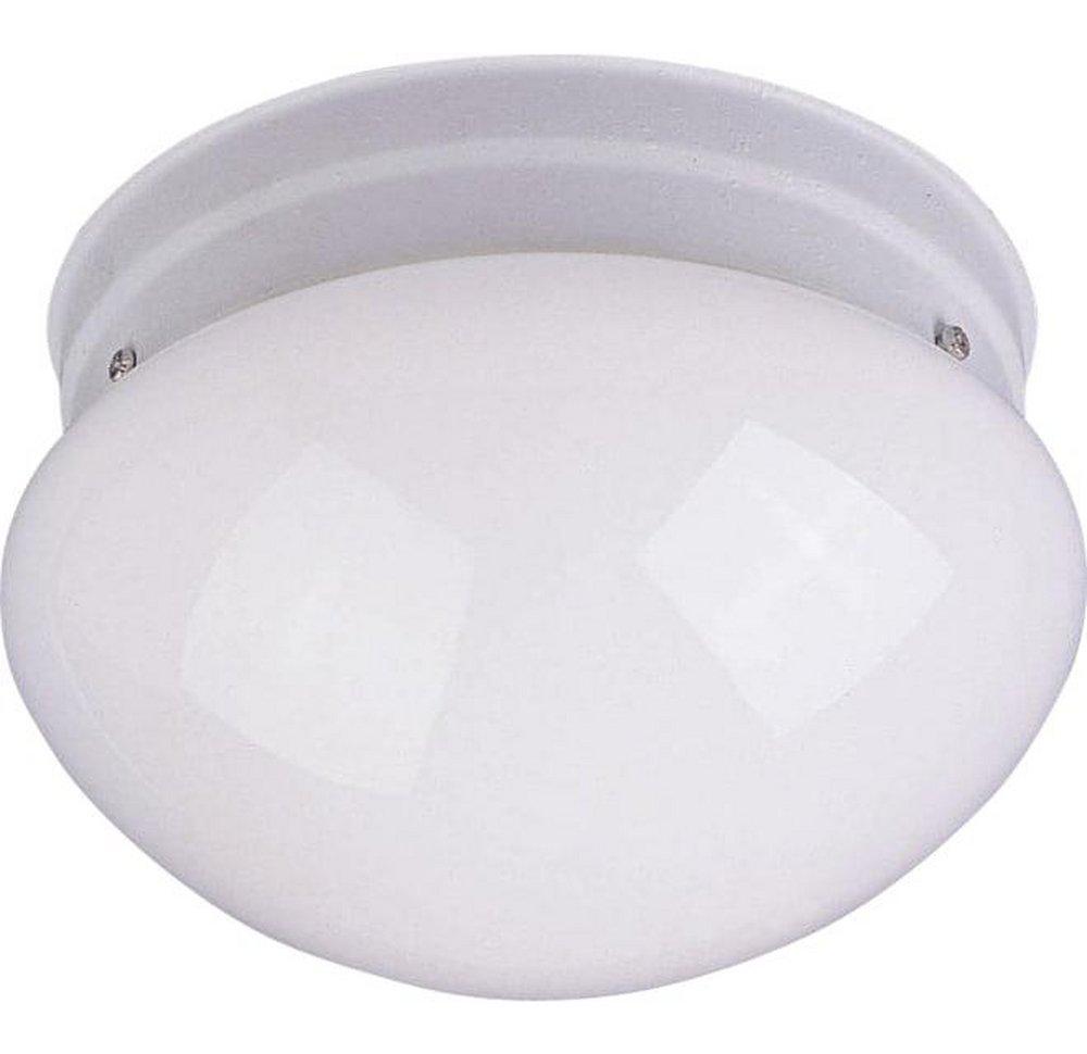 Maxim Lighting&reg; White 4-1/2 x 7-1/2 in. 60 W 1-Light Medium Flush Mount Ceiling Fixture 
