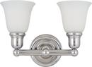 Maxim Lighting&reg; Polished Chrome 10 in. 100W 2-Light Bath Vanity with Soft Vanilla Glass Shade 