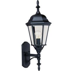 24 x 9-1/2 in. 100W 1-Light Outdoor Wall Lantern in Black