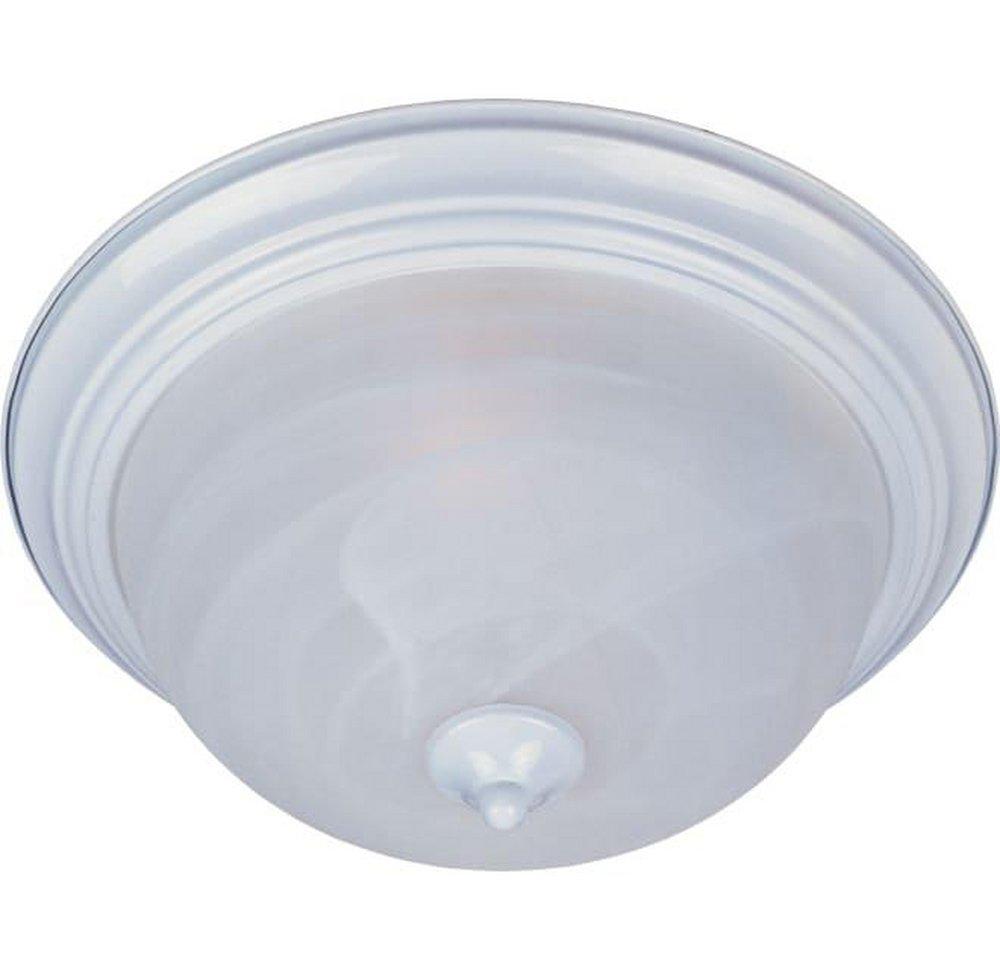 Maxim Lighting&reg; White 13-1/2 in. 2-Light Flushmount with Marble Glass Shade 