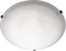 4 x 16 in. 60 W 3-Light Medium Flush Mount Ceiling Fixture with Marble Glass in Oil Rubbed Bronze