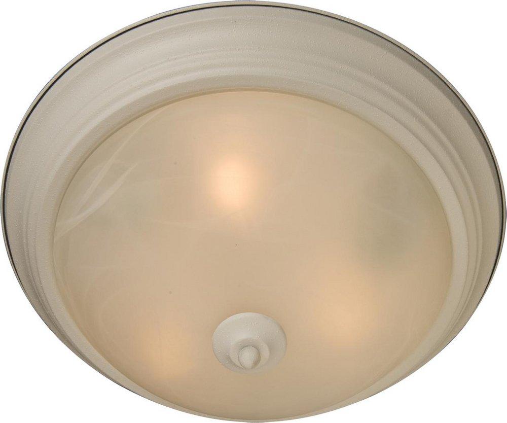Maxim Lighting&reg; Textured White 60W 1-Light Incandescent Ceiling Light Fixture with Marble Glass 