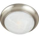 14 in. 2-Light Flushmount in Satin Nickel with Marble Glass Shade