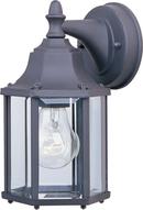 10 x 5-1/2 in. 60W 1-Light Outdoor Wall Lantern in Black