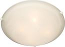 16 in. 3-Light Flushmount in White with Marble Glass Shade