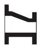 20 X 16 Ductile Iron 125# Flange P-401 Eccentric Reducer image number 0