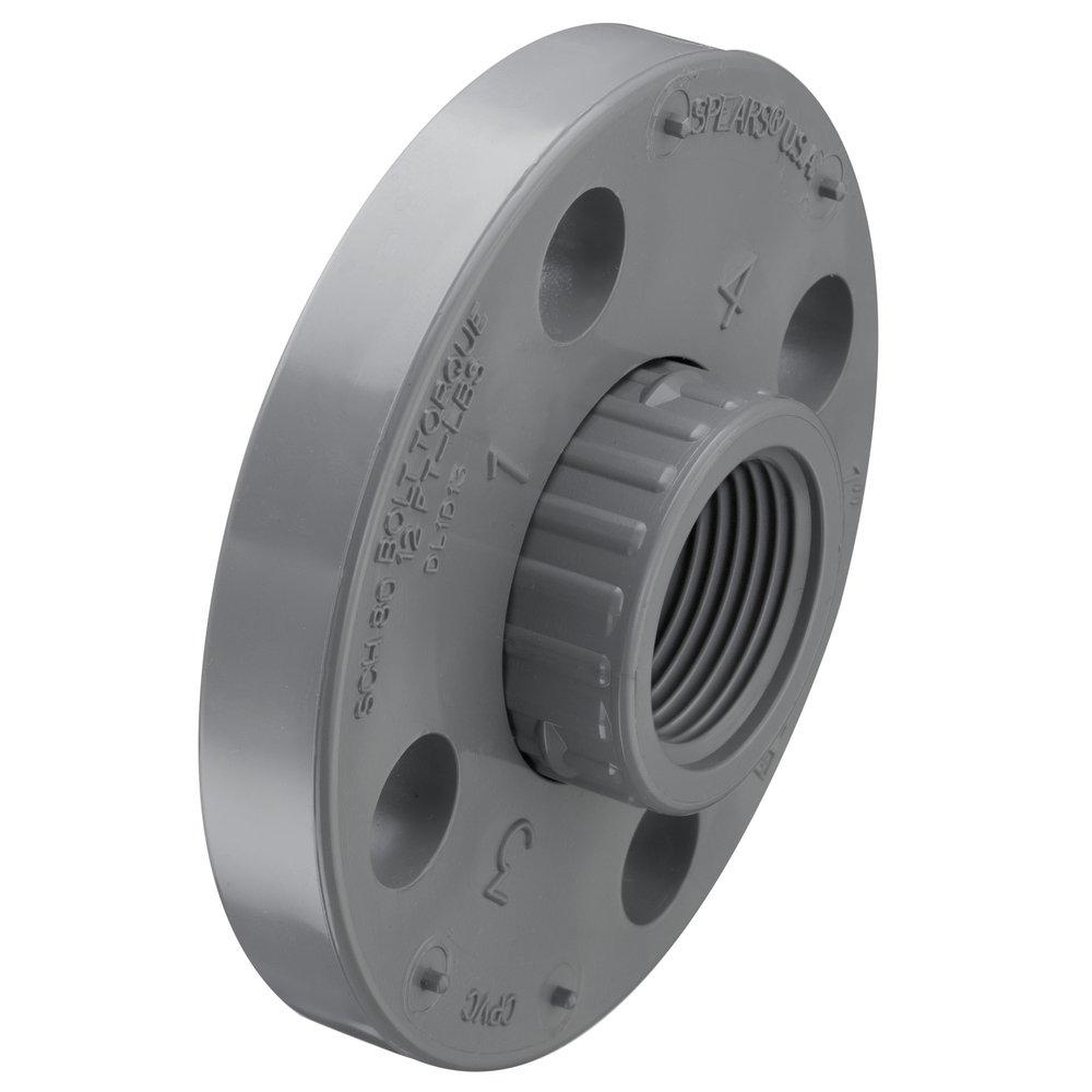 Grey FIPT Schedule 80 Van Stone Style CPVC Flange with Ring 