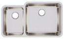 Elkay Lustrous Satin 35-1/4 x 20-1/2 in. No Hole Stainless Steel Double Bowl Undermount Kitchen Sink 