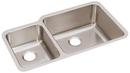 35-1/4 x 20-1/2 in. No Hole Stainless Steel Double Bowl Undermount Kitchen Sink in Lustrous Satin