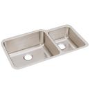 Elkay Lustrous Satin 35-1/4 x 20-1/2 in. No Hole Stainless Steel Double Bowl Undermount Kitchen Sink 