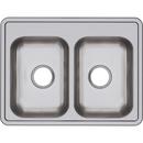 Dayton Satin 25 x 19 in. Stainless Steel Double Bowl Drop-in Kitchen Sink in Satin 