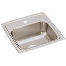 15 x 15 in. 1 Hole Stainless Steel Drop- Bar Sink in Lustrous Satin Stainless Steel