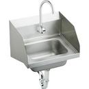 16-3/4 x 15-1/2 in. 1-Hole 1-Bowl Wall Mount 304 Stainless Steel Wall Hung Sink Kit with Sensor in Buffed Satin