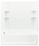 60 x 32 in. Vikrell Left Hand Drain Tub and Shower in White