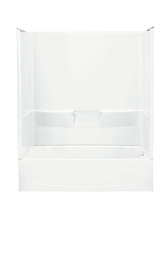 Sterling White 60 x 29 in. Vikrell Right Hand Drain Tub and Shower 
