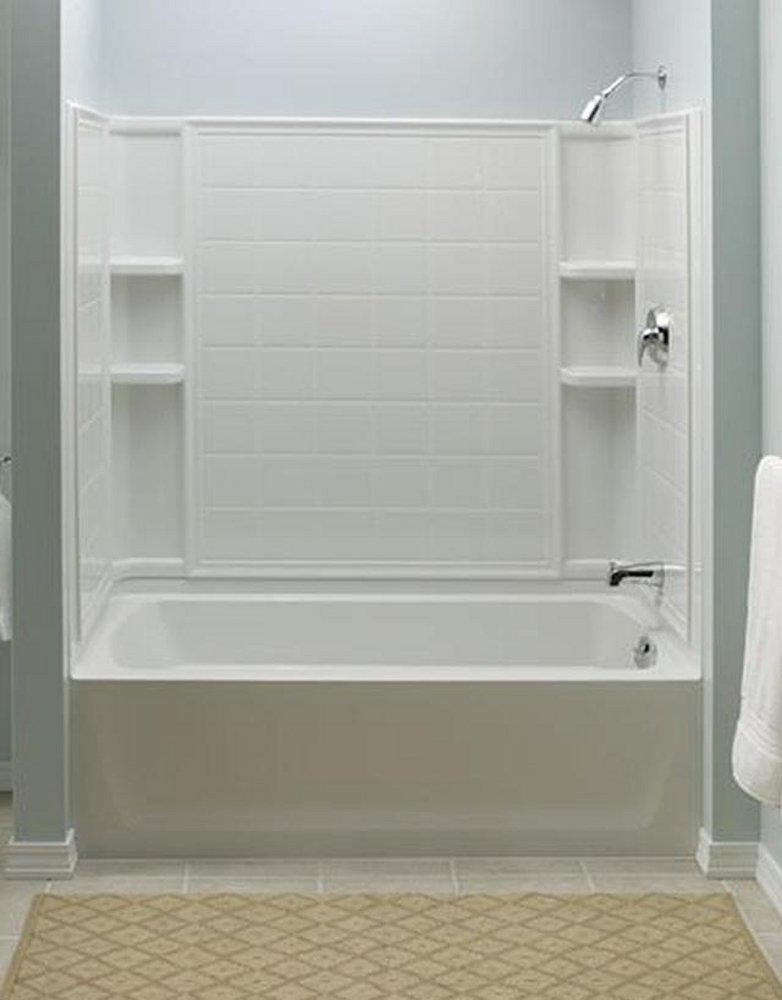 Sterling Biscuit 60 x 33-1/4 in. Tub and Shower 