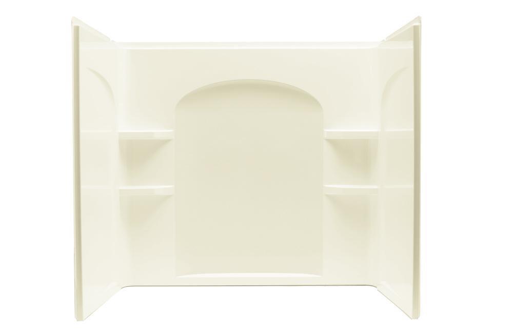 Sterling Biscuit 60 x 33-1/4 x 75-1/4 in. Tub & Shower Wall 