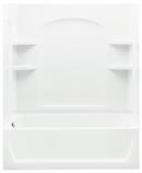 60 in. x 32 in. Tub & Shower Unit in White with Left Drain