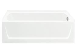 60 x 32 in. Soaker Alcove Bathtub with Right Drain in White