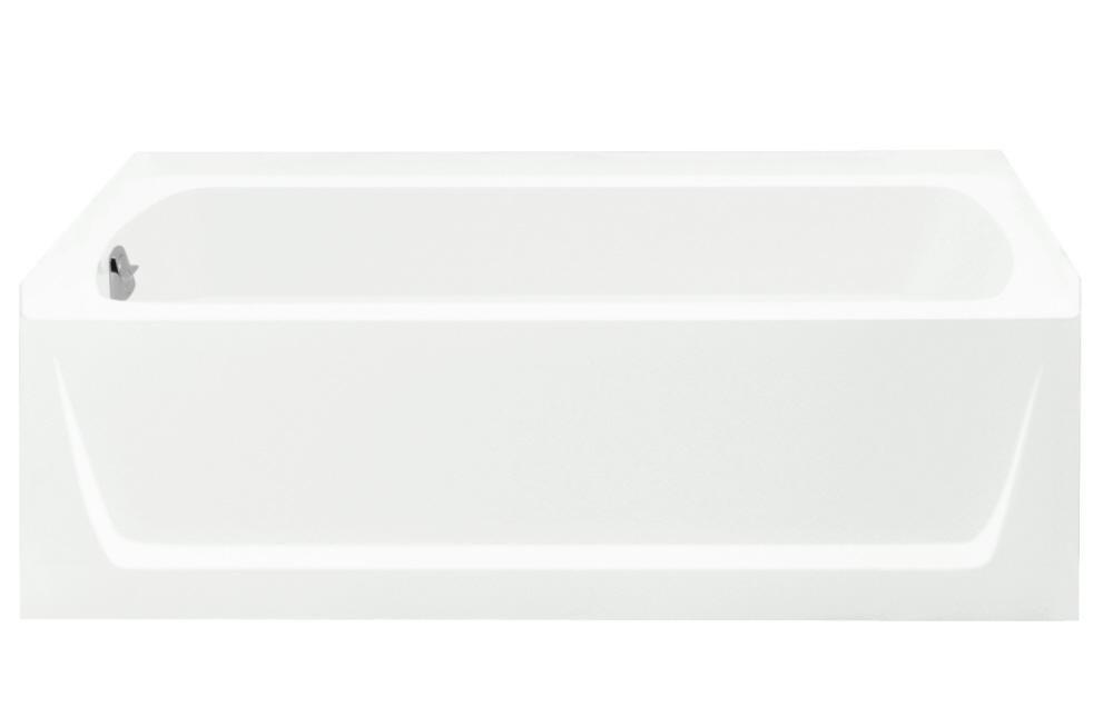 Sterling White 60 x 32-1/8 in. Soaker Alcove Bathtub Left Drain 