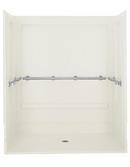 39-3/8 in. Shower End Wall Set with Backer Boards in White