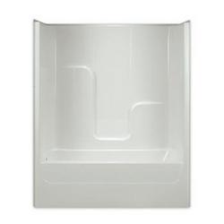 60 in. x 32-3/4 in. Tub and Shower Unit in White with Left Drain