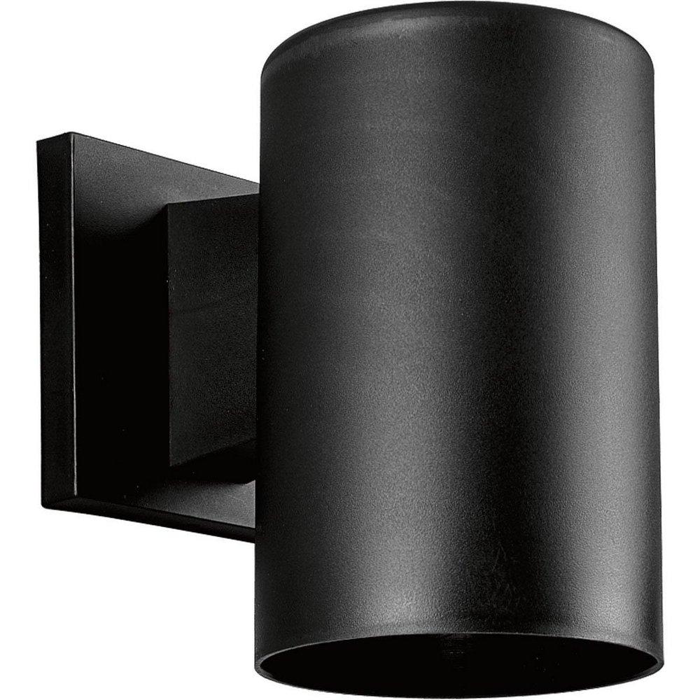 Progress Lighting Black 1 Light 75W Par-30/Br-30 Outdoor Cylinder Wall Light 