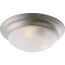 Progress Lighting Brushed Nickel 60W 3-Light Medium Base Flush Mount Ceiling Light 