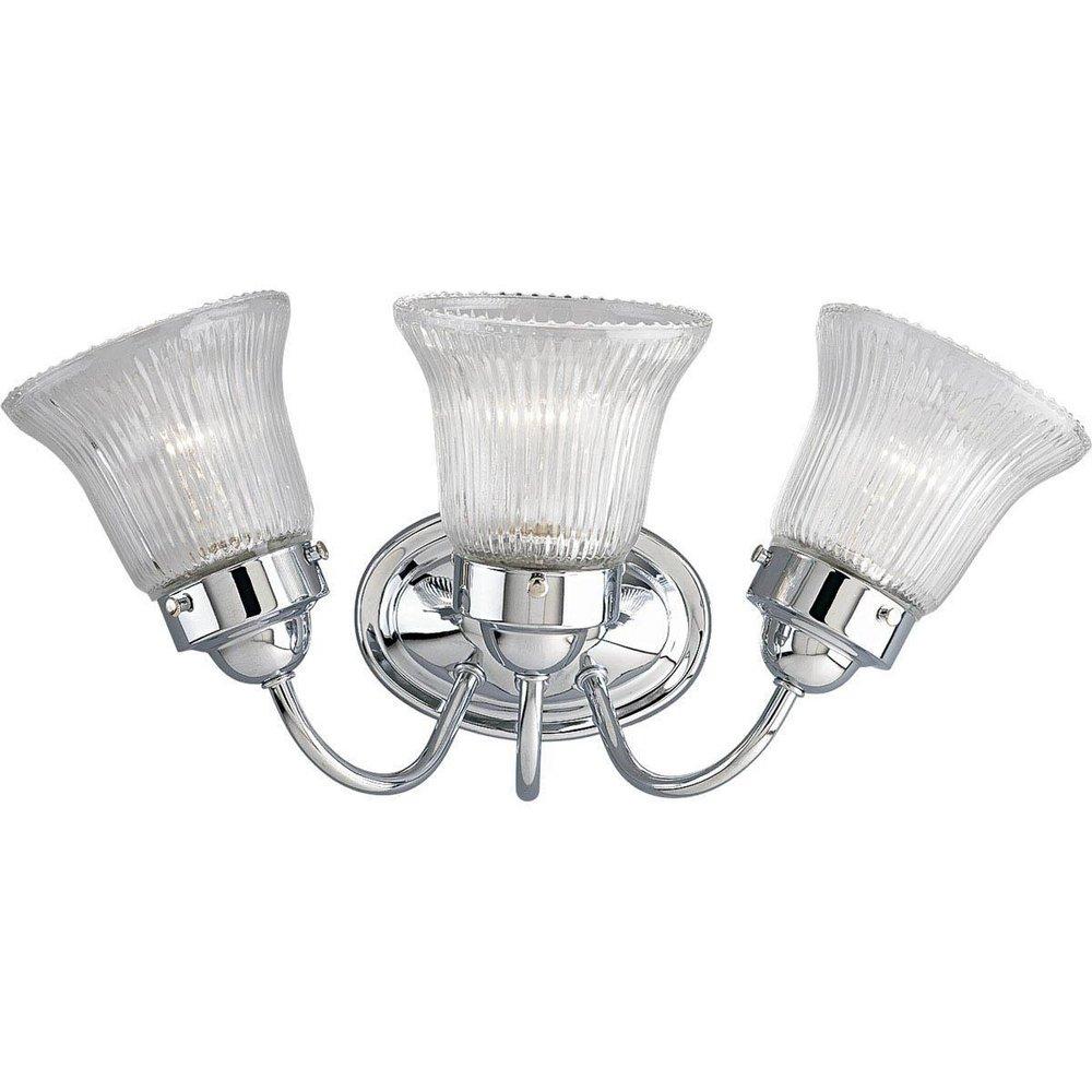 Progress Lighting Polished Chrome 16-1/8 in. 100W 3-Light Vanity Fixture 