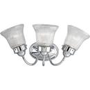 Progress Lighting Polished Chrome 16-1/8 in. 100W 3-Light Vanity Fixture 