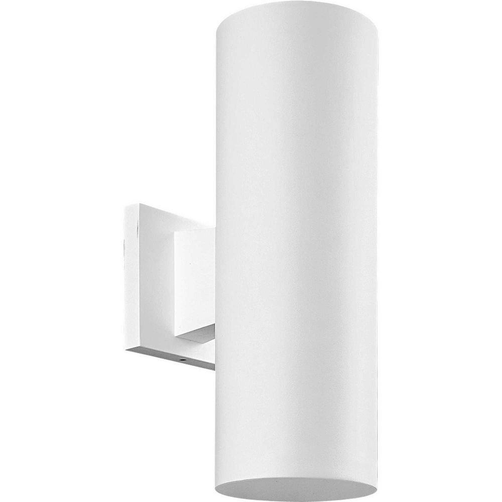Progress Lighting White 14 x 7-1/4 in. 75W 2-Light Outdoor Wall Lantern 