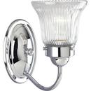 Progress Lighting Polished Chrome 5-1/4 in. 1-Light Vanity Fixture with Sparkling prismatic Glass Shade 