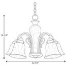 Progress Lighting Brushed Nickel 100 W 5-Light Medium Chandelier 