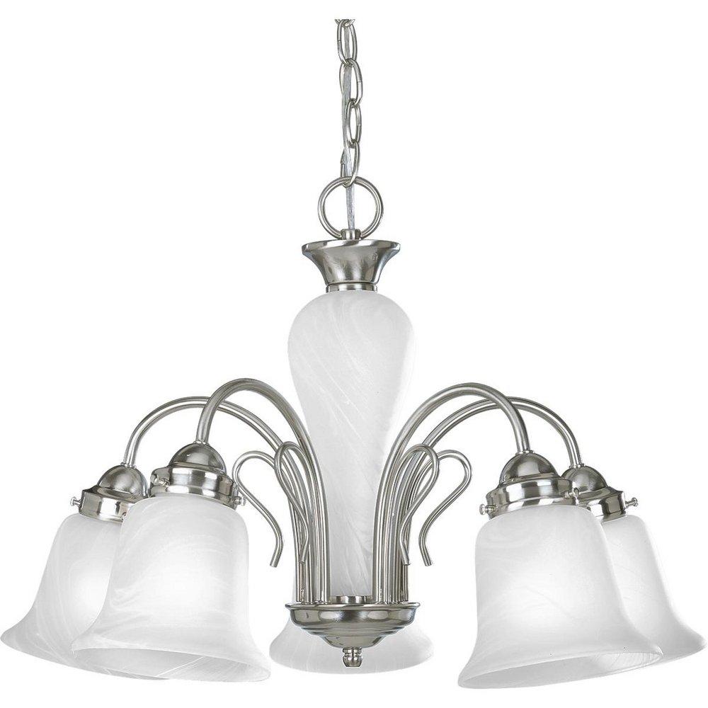 Progress Lighting Brushed Nickel 100 W 5-Light Medium Chandelier 