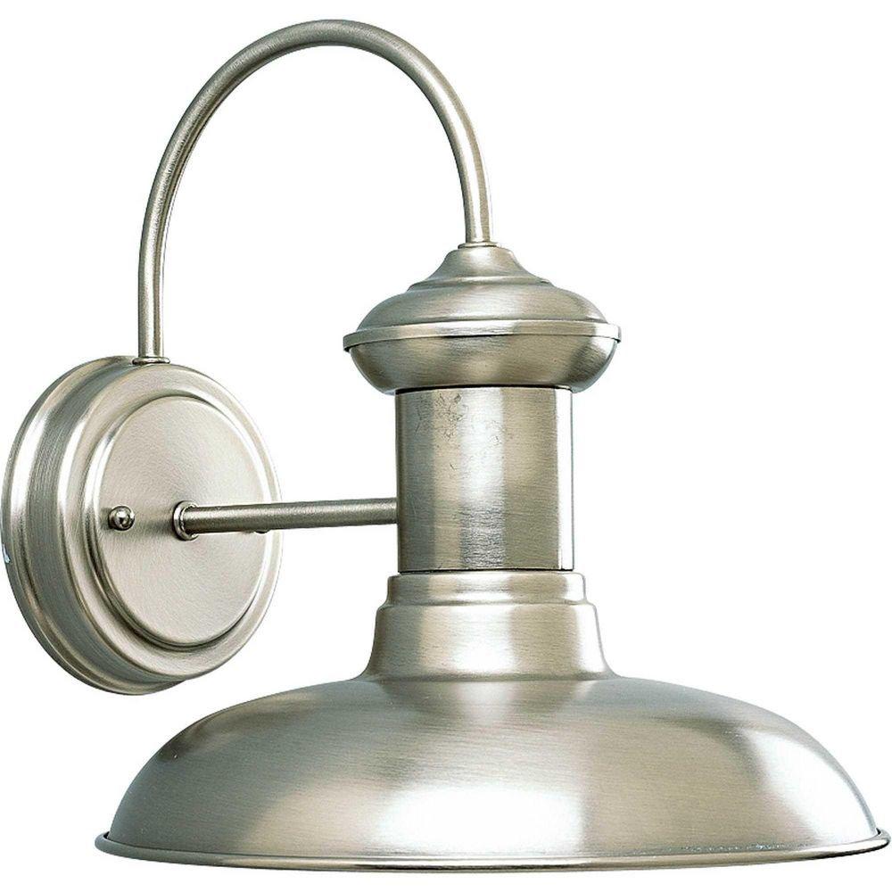 Progress Lighting Antique Nickel 75W 1-Light Medium Wall Lantern 